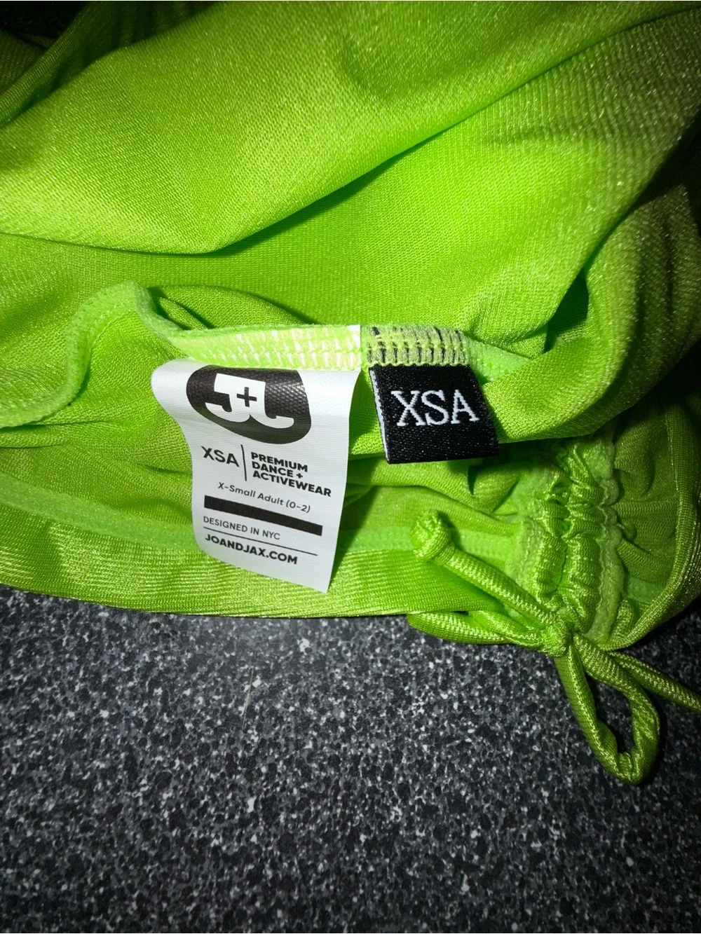 Jo+Jax Neon Lime Ruched Crop Top Size X-Small Adult NWT!!
